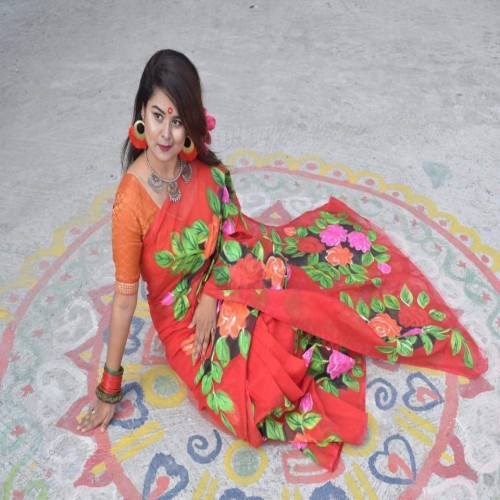 Half Silk Hand Print Sharee-13 | Products | B Bazar | A Big Online Market Place and Reseller Platform in Bangladesh