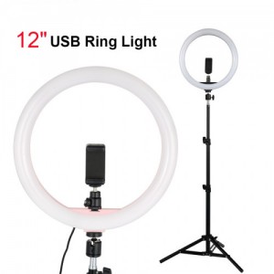 Selfie Ring Light with Tripod 12 Inch Ring Lamp With Light Stand Photo Video Camera Phone Fill Ringlight for Cell Phone for Makeup Live