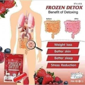 Frozen Detox 2 In 1 Slimming Capsule(RED) Made in Thailand
