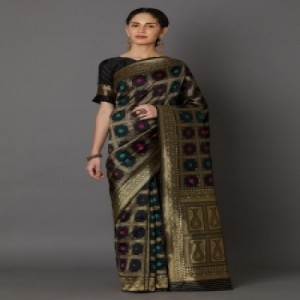 Latest Designed Luxury Exclusive Printed Silk Saree With Blouse Piece For Women-72