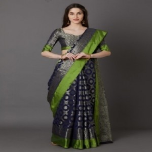 Latest Designed Luxury Exclusive Printed Silk Saree With Blouse Piece For Women-60