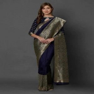 Latest Designed Luxury Exclusive Printed Silk Saree With Blouse Piece For Women-61