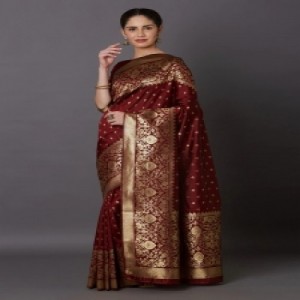 Latest Designed Luxury Exclusive Printed Silk Saree With Blouse Piece For Women-30