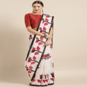 Latest Designed Luxury Exclusive Printed Silk Saree With Blouse Piece For Women-20