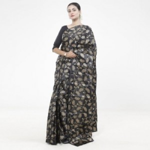 Latest Designed Luxury Exclusive Printed Silk Saree With Blouse Piece For Women-14