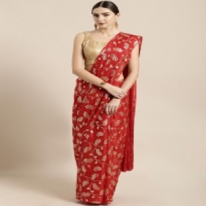 Latest Designed Luxury Exclusive Printed Silk Saree With Blouse Piece For Women-13