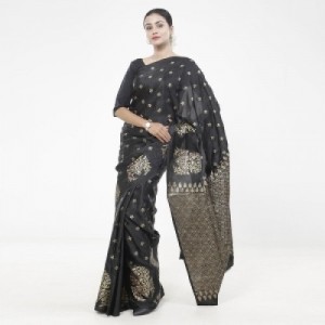 Latest Designed Luxury Exclusive Printed Silk Saree With Blouse Piece For Women-29