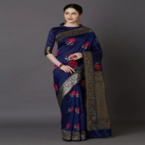 Latest Designed Luxury Exclusive Printed Silk Saree With Blouse Piece For Women-45
