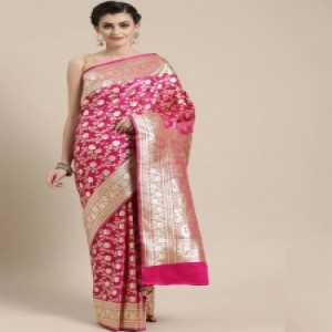 Latest Designed Luxury Exclusive Printed Silk Saree With Blouse Piece For Women-67