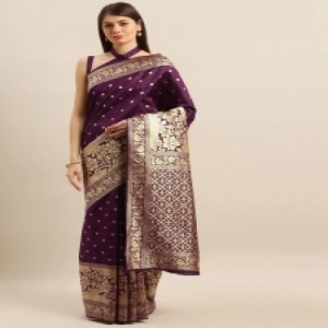 Latest Designed Luxury Exclusive Printed Silk Saree With Blouse Piece For Women-81