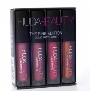 Huda beauty Mini liquid matte Red,Pink,Nude edition-4 pecs