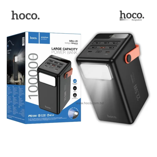 Hoco MMJ20 Surpass 22.5W + PD20W 100000mAh Power Bank | Products | B Bazar | A Big Online Market Place and Reseller Platform in Bangladesh
