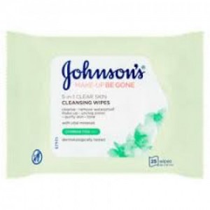 Johnson’s Makeup Be Gone Cleansing Wipes 5-In-1 For Combination Skin 25 Wipes