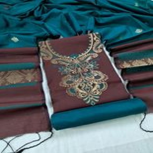 Half silk jamdani mina kari work three pcs | Products | B Bazar | A Big Online Market Place and Reseller Platform in Bangladesh