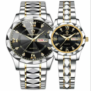 Couple Set POEDAGAR 615 Luxury Quartz Watches