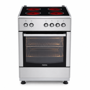 FIESTA FV 66E4-S Standing Electric Oven with 4 Infrared Cooker Silver