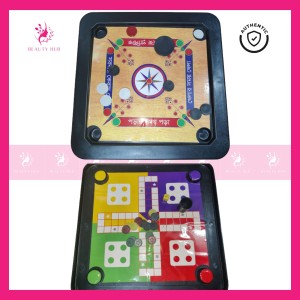 Kids Carrom Plus Ludo Plastic Board - Upgrade Game Nights With Our Combo Of Classic Board Games - Ensuring Endless Family Entertainment