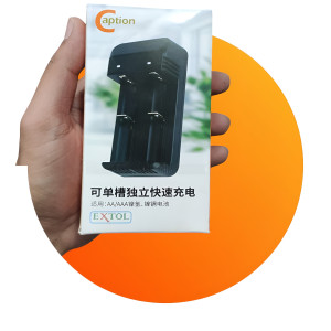 Extol Dual-Slot Universal Battery Charger