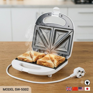 Miyako Sandwich Maker SW-5002 | 750W Non-Stick Toaster | Compact & Easy to Clean