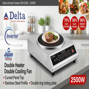 Delta ICM-026K (2500W) Infrared Cooker Double Heater Inverter Electric Cooktop
