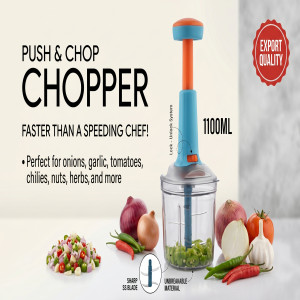 Premium 1100ml Push and Chop Manual Kitchen Hand Chopper