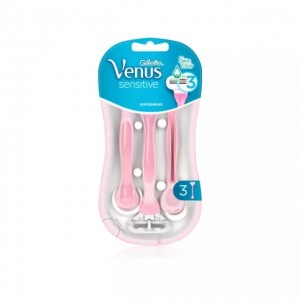 Gillette Venus Sensitive Skin Disposable Razor 3-Count Tubs