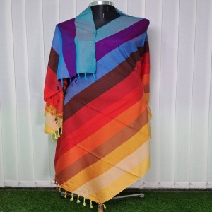 Arong rainbow biscoch shawl 05