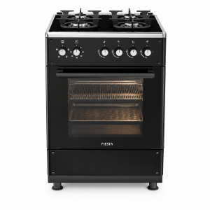 FIESTA FG66G4-E Standing Gas Oven 4 Burners Black