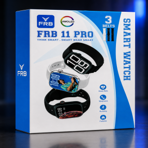 FRB 11 Pro AMOLED Bluetooth Calling Smart Watch with 3 Straps