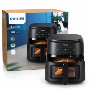 Philips 2000 Series 6.2L Digital Air Fryer with Viewing Window & Rapid Air Technology