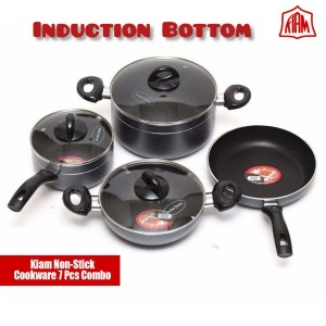 KIAM Non-Stick 7 Pieces Cookware Set with induction bottom