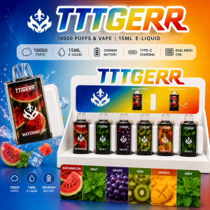 TTIGERR 18000 Puffs Vape Cartidge & Battery Set (Flavour 15ml)