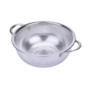 Multipurpose Stainless Steel Collander for Washing Rice, Fruits, Vegetables and Grains to Filter (25.5cm)