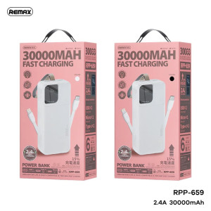 REMAX Fast Charging Power Bank RPP-659 Rellaen Series 30000mAh | White