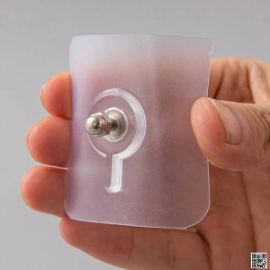 Wall Hooks Adhesive Screws 10 pcs, Transparent Pictures , Picture Hangers, No Drilling, Self-Adhesive Picture Hangers for Pictures, Posters, Photos, Decorative Paintings (6 x 6 cm)