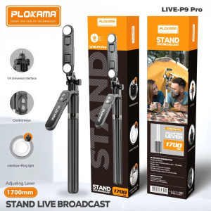 Plokama P9 Live Broadcast Selfie Stick Tripod 1700MM