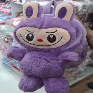 Labubu Purple Plush Backpack for Child