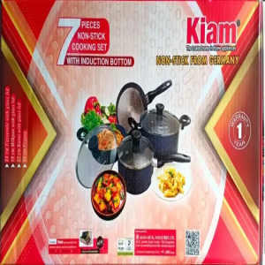 KIAM Non-Stick 7 Pieces Cookware Set with induction bottom