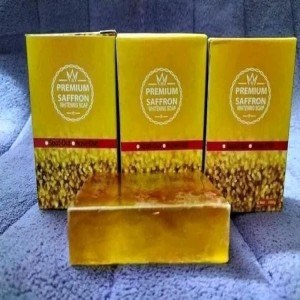Premium saffron whitening soap