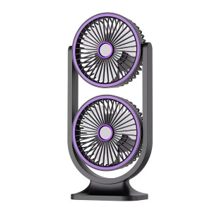 Dual Head Rechargeable Desk Fan For Bedroom/Office Use