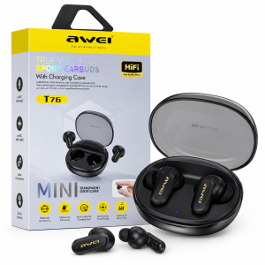 Awei T76 True Wireless Sport Earbuds with Charging Case – Bluetooth 5.4