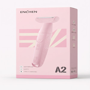 Enchen A2 Pink Electric Shaver & Hair Trimmer - Waterproof USB Type-C Rechargeable Personal Grooming Tool for Women