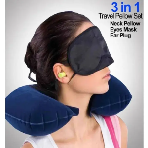 Travel Selection 3 In 1 - Neck Pillow, Eye Cover, Earplug