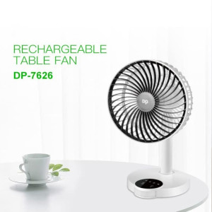 DP 7626 Rechargeable Table Fan With Led Light 2400mah