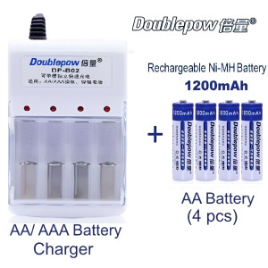 DP 4 Slot Rechargeable AA AAA Battery Charger