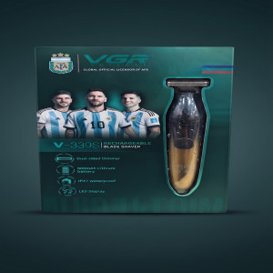 VGR V-339SI AFA Edition Rechargeable Blade Shaver - IPX7 Waterproof Dual-Sided Trimmer with LED Display