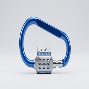 CJSJ 3-Digit Resettable Carabiner Combination Lock for Heavy-Duty Luggage & Backpack (Large)