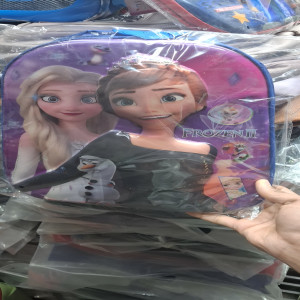 DISNEY FROZEN ELSA & ANNA CHARACTER BLUE SCHOOL BAG GIRLS