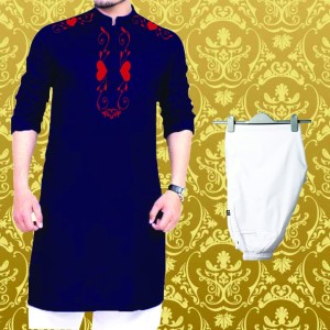 Semi Long Lilen Print Punjabi Pajama-07