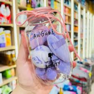Guo Er" Baby Skin Blender makeup sponges in a jar violate color